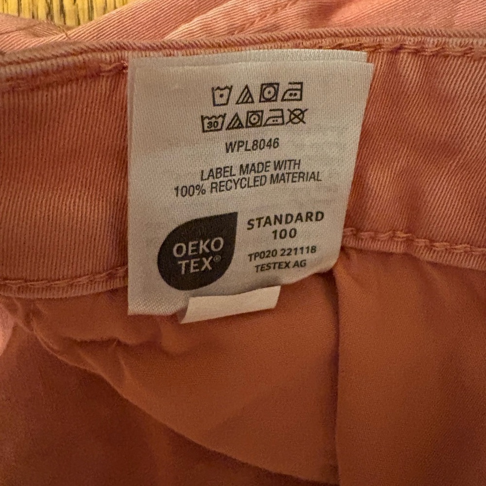 NWOT Peach Cotton Blend Wide-Leg Jeans — Style & Co — Size 14 - Picture 4 of 9